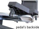 pedal's backside